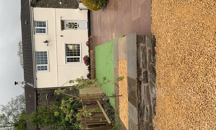 Garden area looking toward cottage